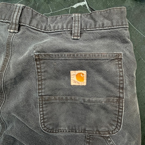 Carhartt Other - Carhartt Double Knee Carpenter Pants Mens 36 x 30 Black Faded Canvas Thrashed